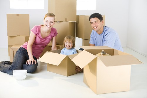 House removals planning in Leabridge with moving boxes and checklist