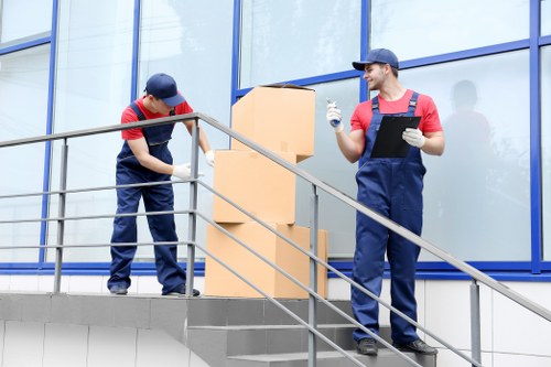 Staff carrying out safe storage procedures
