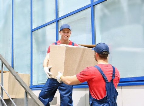 Organized boxes and furniture for household storage in Leabridge