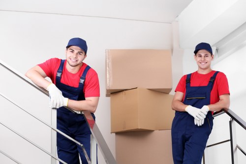 Professional team planning office removals in Leabridge