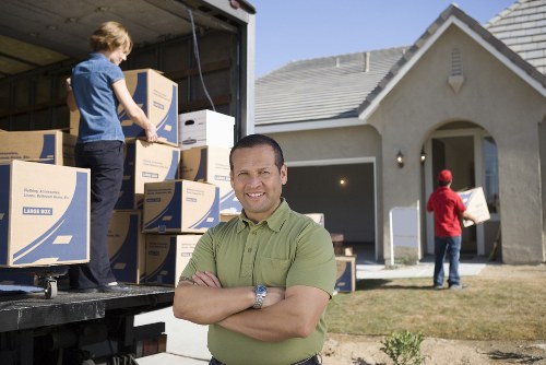 Secure mobile self storage unit with packed boxes