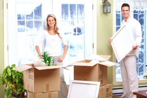 Furniture protection and careful loading during Leabridge house removals