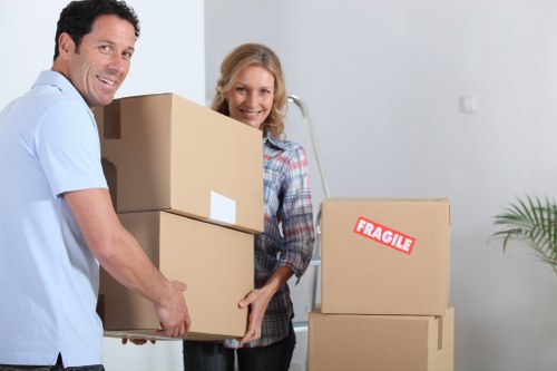 Packing supplies prepared for a flat move in Leabridge